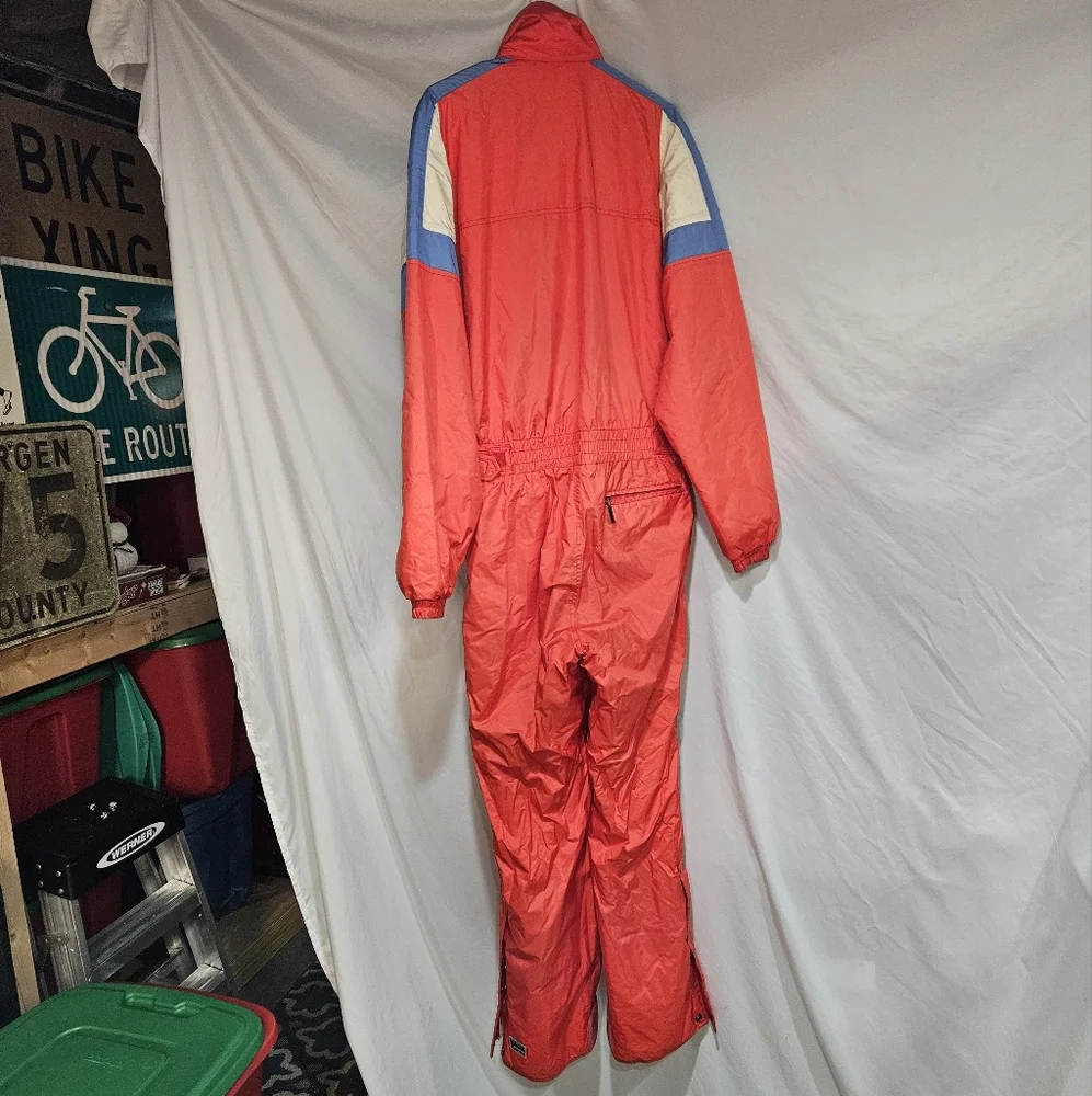 Spyder Ski Suit Snowsuit Bib Jumpsuit Men's L Thinsulated Lite Loft Red Blue - Picture 2 of 7